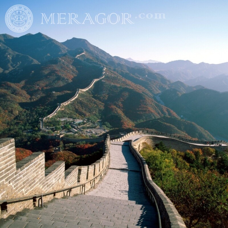 Foto der Chinesischen Mauer auf Ihrem Profilbild herunterladen Gebäude