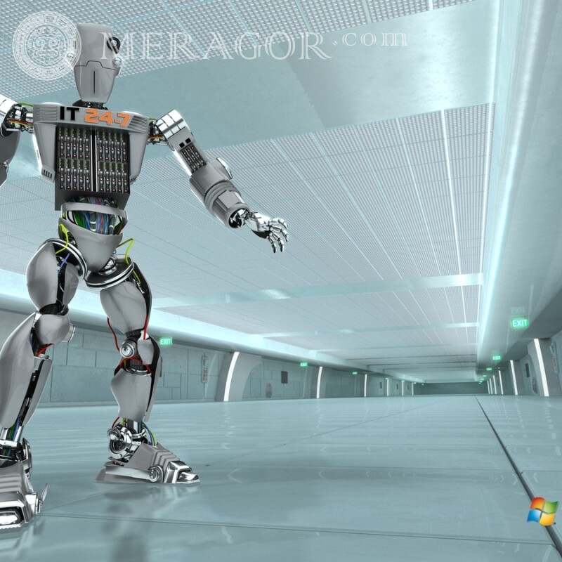 Robot Windows sur avatar Des robots