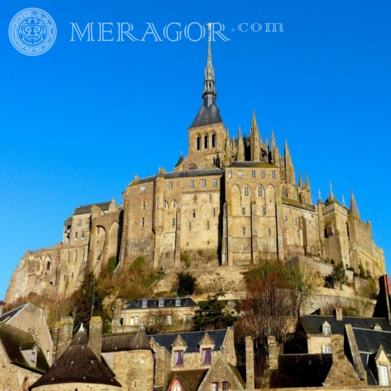 Abadía del Mont Saint-Michel en tu foto de perfil Edificios