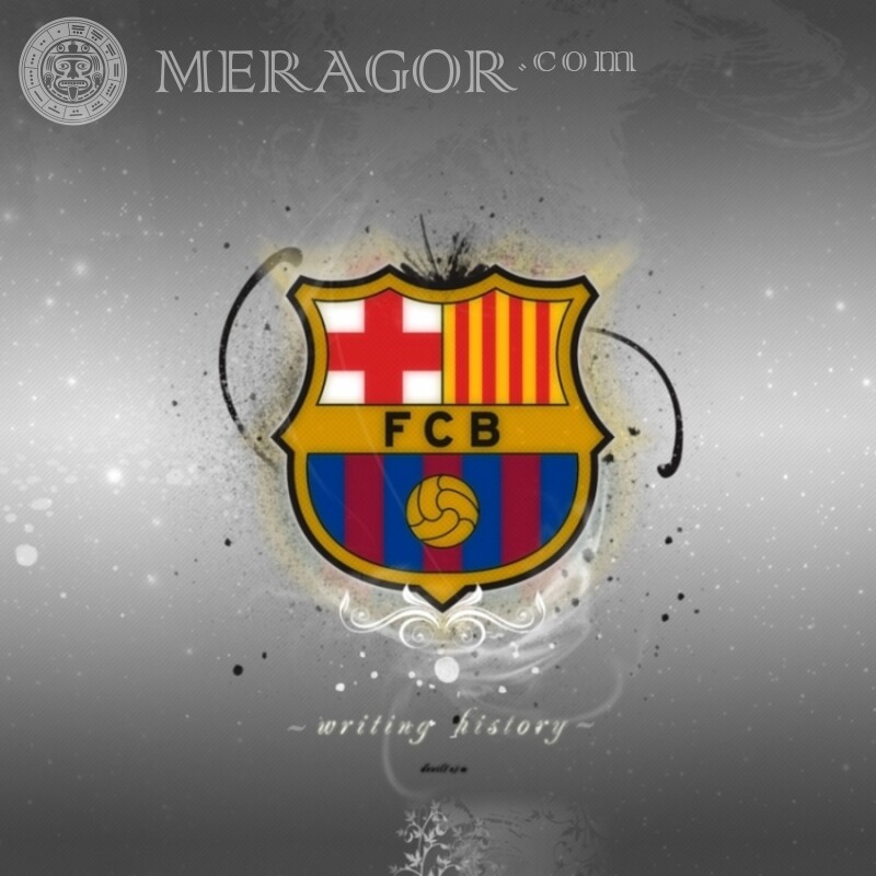 FC Barcelona logo on avatar download Club emblems Sport Logos