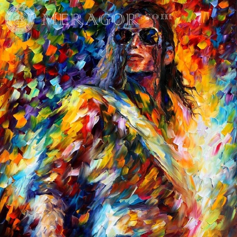 Майкл Джексон яркий рисунок на аву Музиканти, Танцюристи Аніме, малюнок Знаменитості