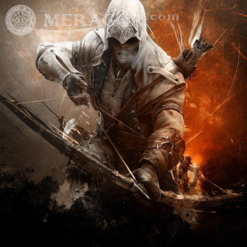Лицо убийцы, аватар Assassins Creed скачать — Фото на аву