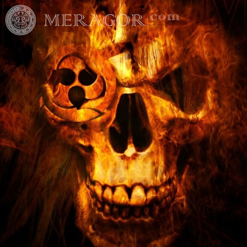 Fiery skull For the clan