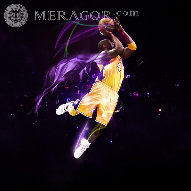 Imagen de perfil de jugador de baloncesto saltando Baloncesto Negros Masculinos
