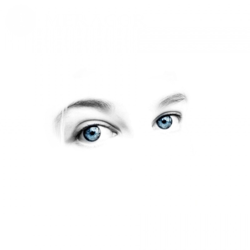 Beaux yeux bleus sur l'avatar Sans visage