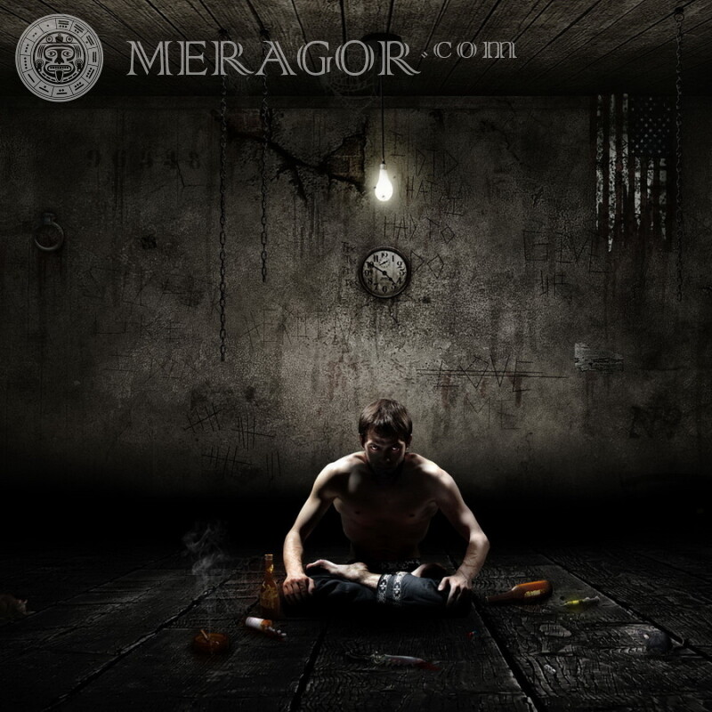 Gefangener im Zellenkunstfoto für Avatar Herr