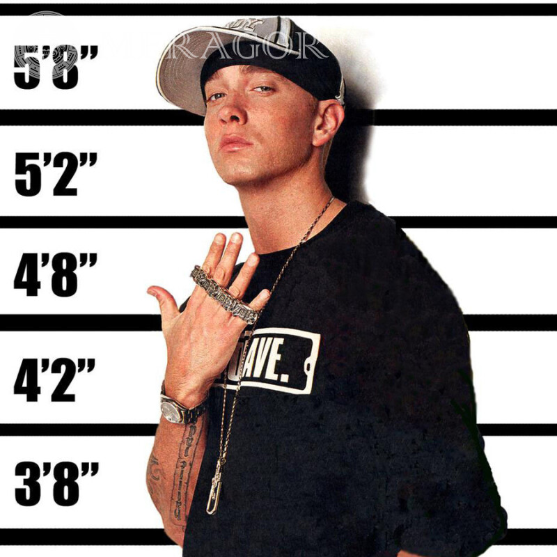 Télécharger Eminem sur la photo de profil Musiciens, danseurs Au chapeau Gars Célébrités