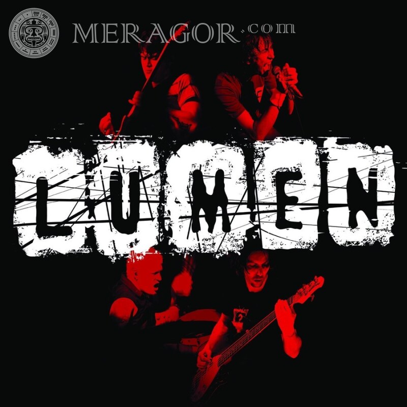 Logotipo da banda de rock Lumen para foto de perfil Músicos, dançarinos Logos
