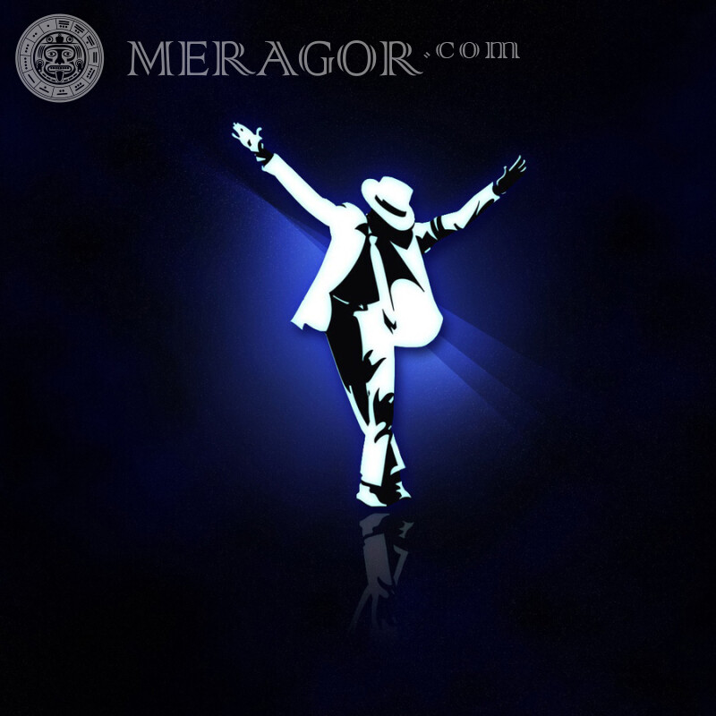 Танцующий силуэт Майкла Джексона рисунок на аву Silueta Anime, figura Celebridades