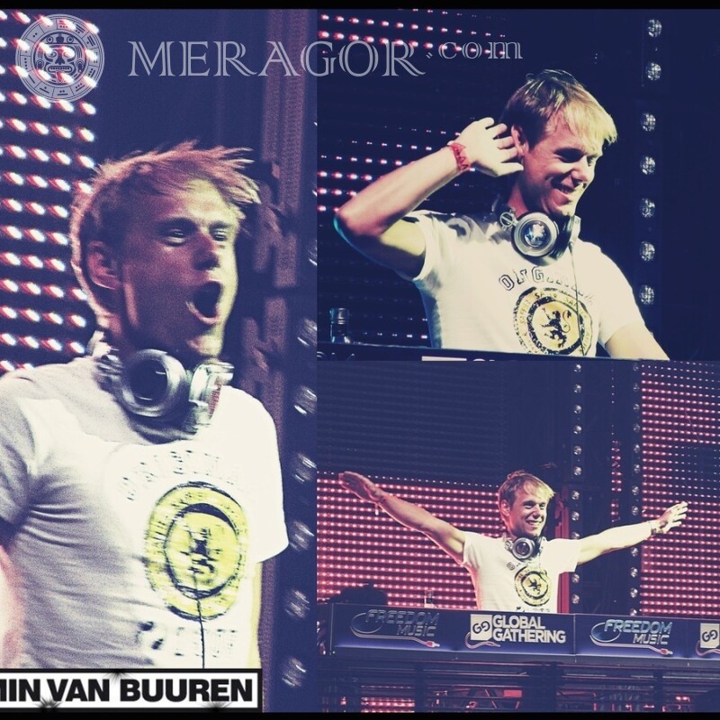 Armin van Buuren DJ para foto de perfil Celebridades En los auriculares Masculinos