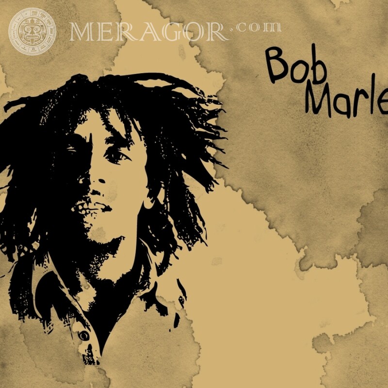 Desenho com Bob Marley para foto de perfil Músicos, dançarinos Anime, desenho Celebridades
