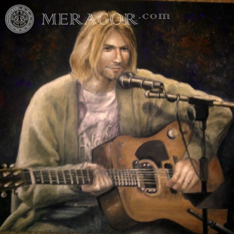 Photo de Kurt Cobain pour la photo de profil Célébrités Animé, dessin Musiciens, danseurs