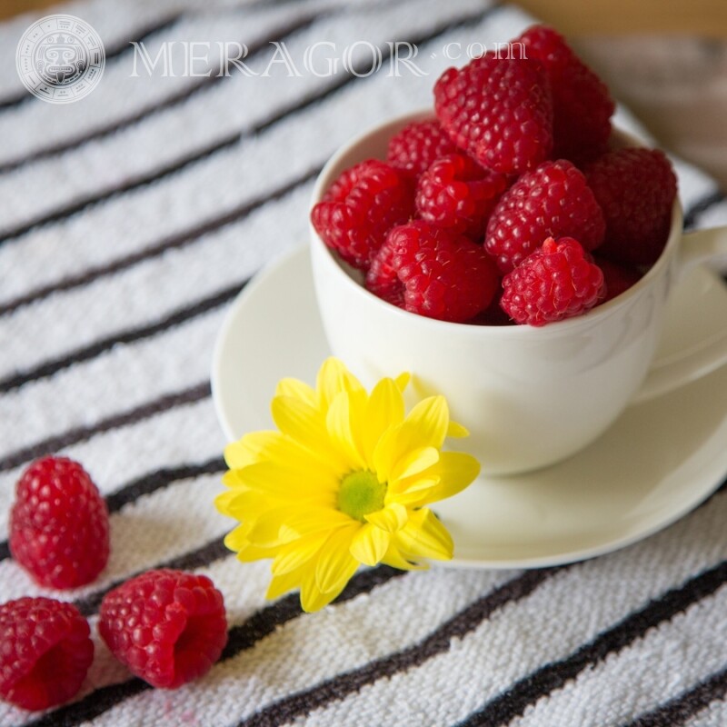 Coupe photo framboise Nourriture