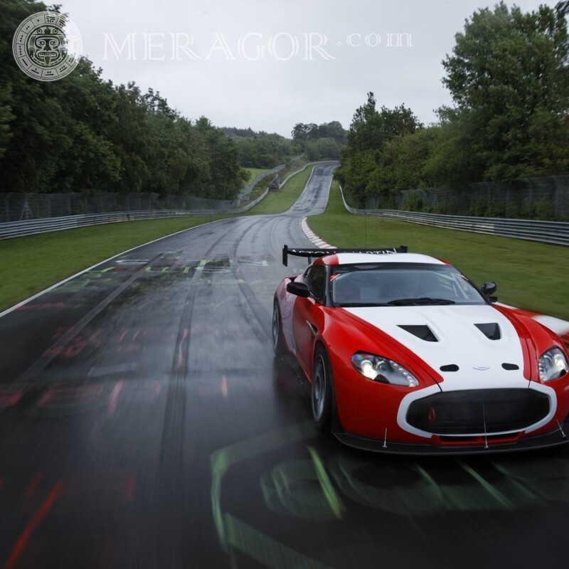 Картинка Aston Martin скачать на аватарку Автомобили Красные Транспорт