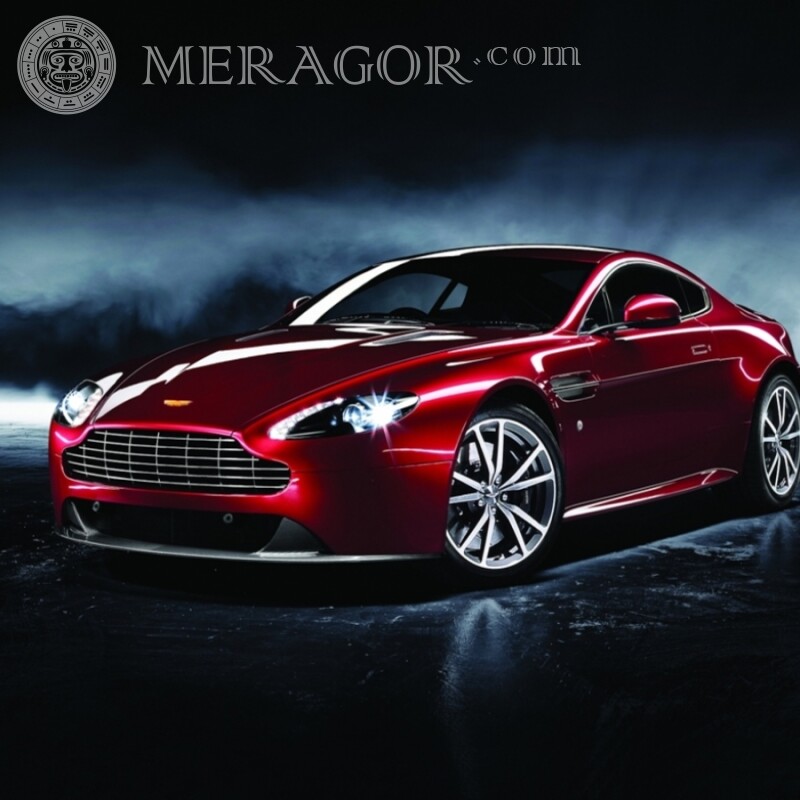 Aston Martin скачать картинку на аватарку Автомобили Красные Транспорт