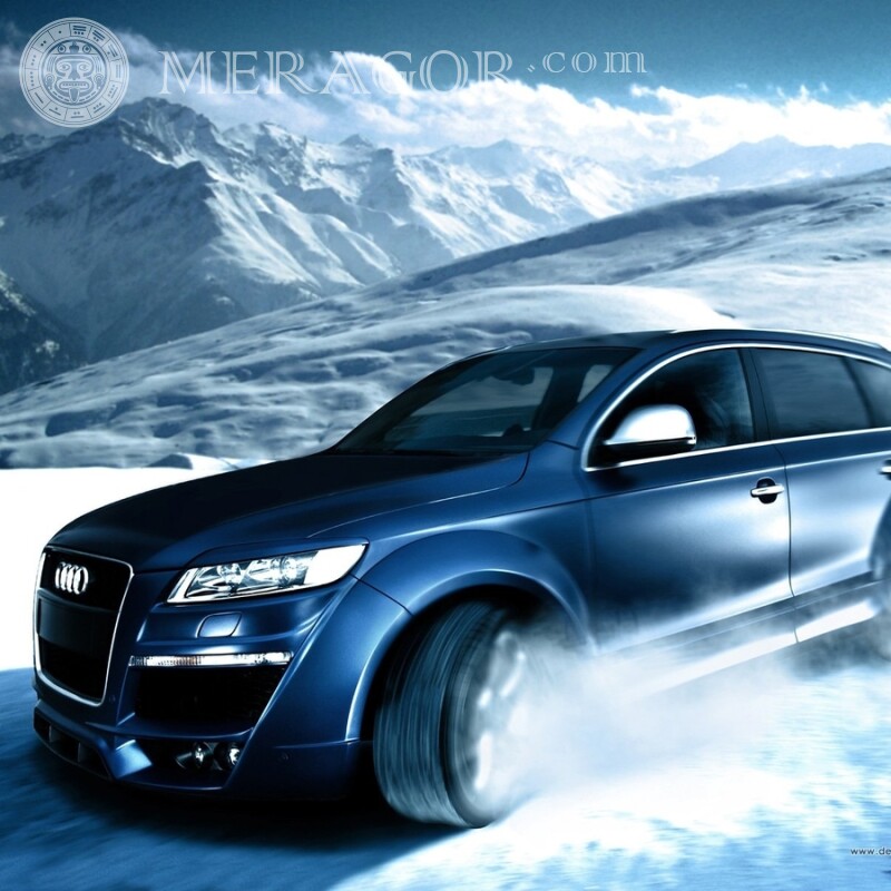 Bild des schnellen Autos Audi herunterladen Autos Blaue Transport