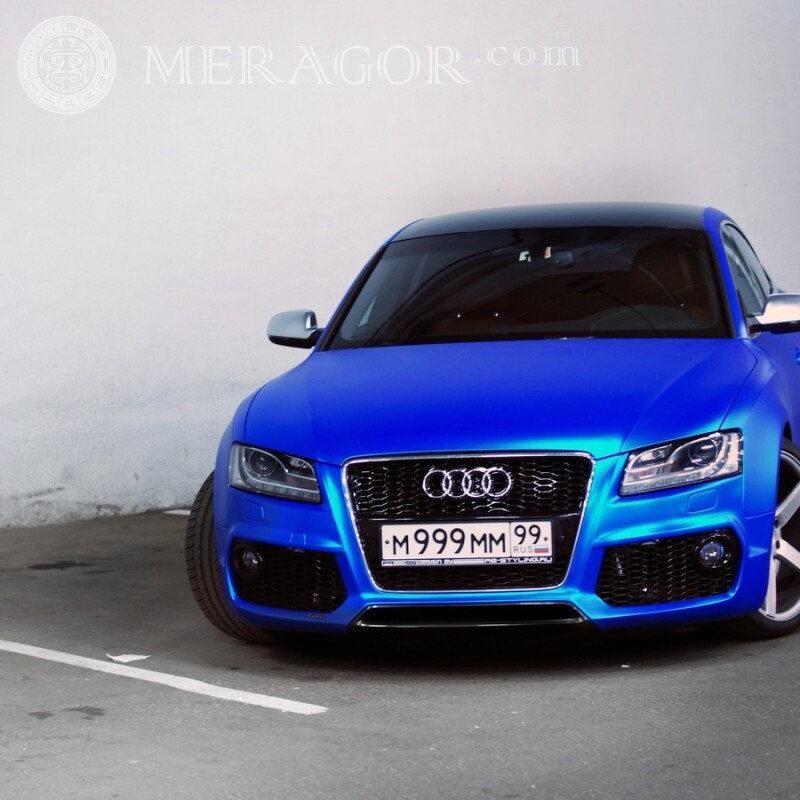 Descargar la foto de Audi en la página de avatar Autos Azules Transporte