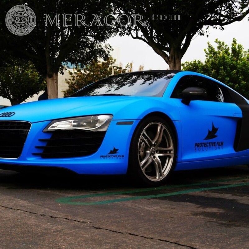 Завантажити фотографію Audi на аватар профілю Автомобілі Синій Транспорт