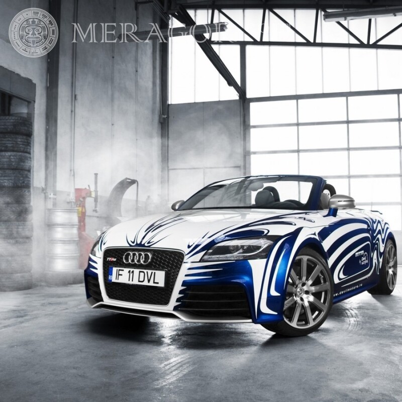Audi Foto-Download auf dem Avatar eines schönen Mädchens Autos Transport