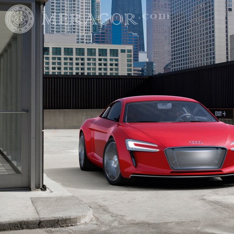 Картинка хлопцеві на сторінку Audi скачати Автомобілі Червоні Транспорт