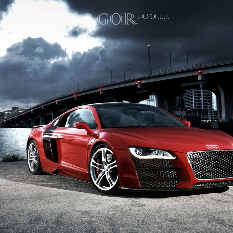 Descargar imagen Audi en avatar guy Autos Rojos Transporte