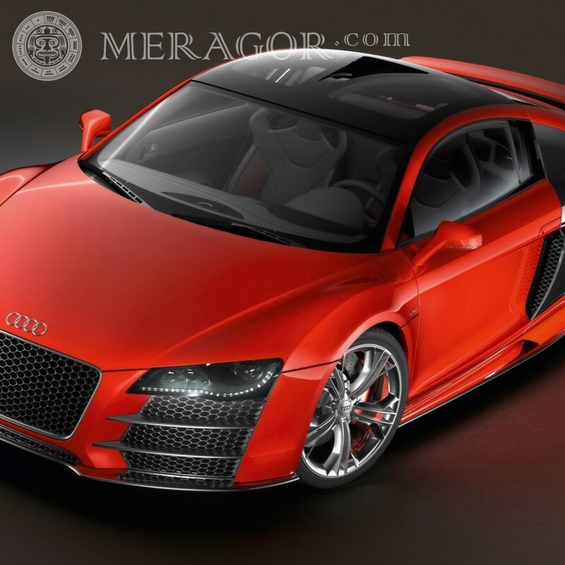 Descarga de fotos de Audi en avatar de chica de moda Autos Rojos Transporte