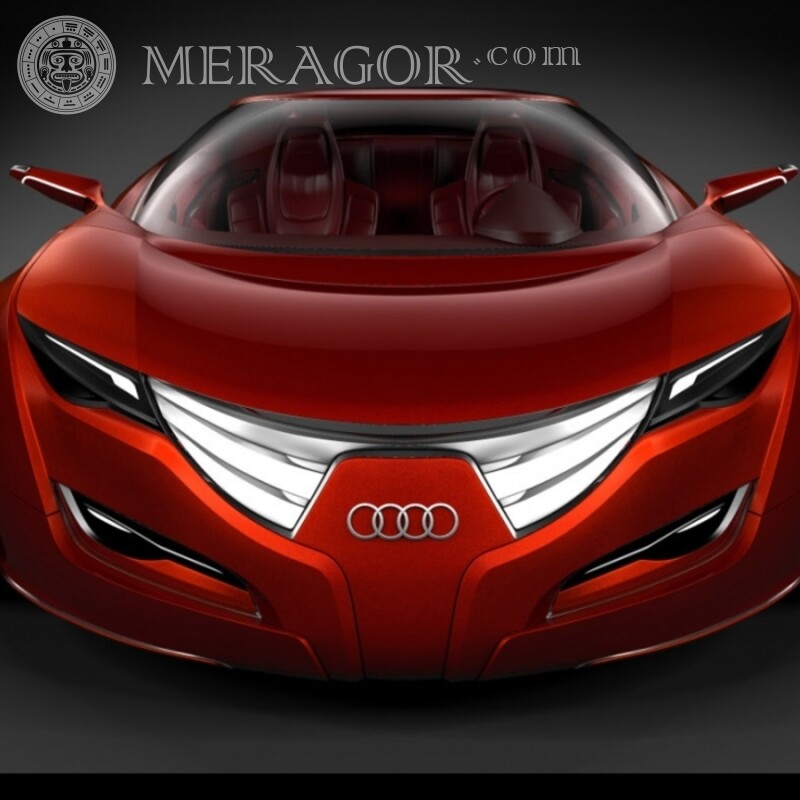 Descarga de fotos de Audi en avatar para niña VK Autos Rojos Transporte
