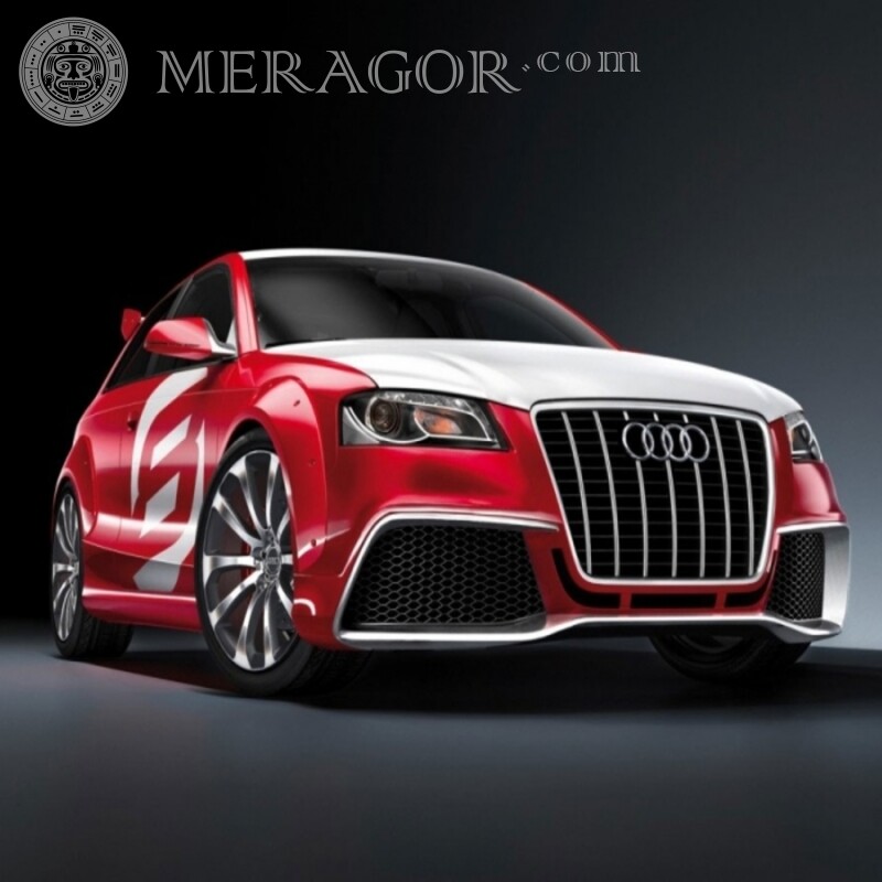 Descargar imagen de Audi en avatar para niña facebook Autos Rojos Transporte