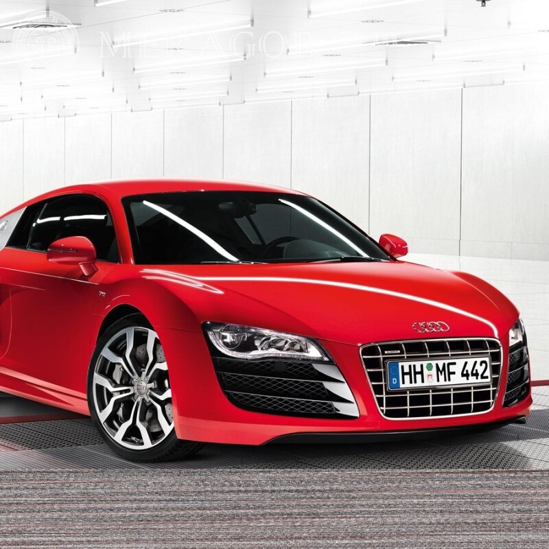 Descarga de fotos de avatar de Audi Autos Rojos Transporte
