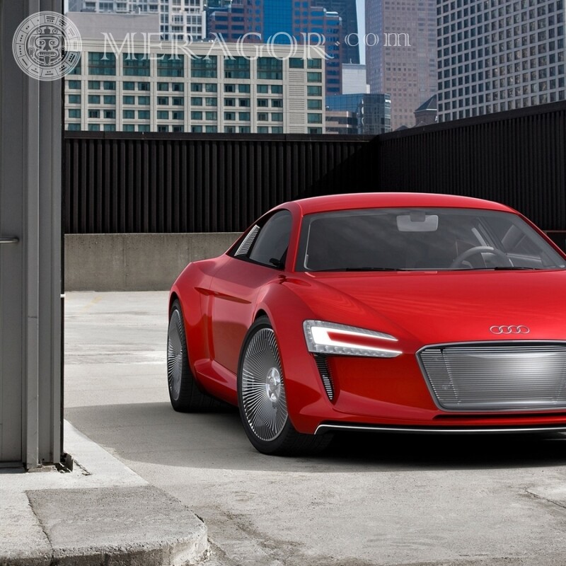 Картинка Audi на аватарку для девушки Автомобили Красные Транспорт