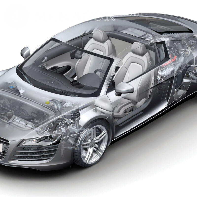 Картинка Audi на аватарку Автомобили Абстракции Транспорт