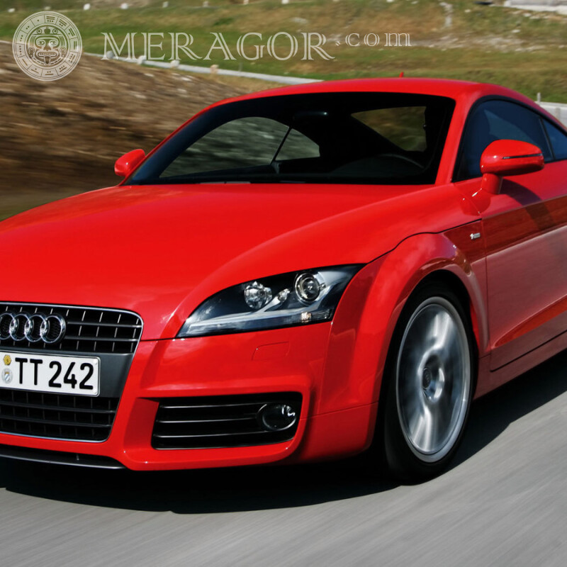 Imagen del coche Audi para descargar la imagen de perfil Autos Rojos Transporte