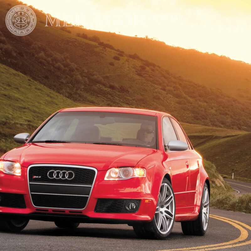Télécharger sur la photo d'avatar Audi Les voitures Rouges Transport