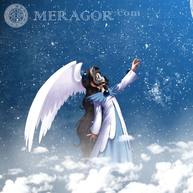 MERAGOR  Avatar de anime engraçado de anjo e cara