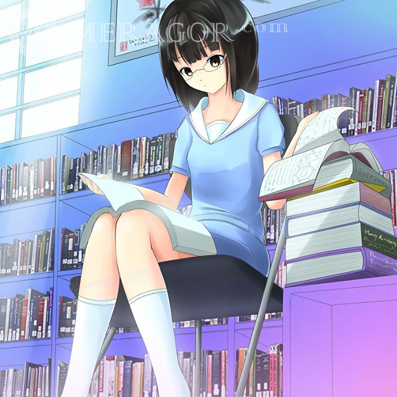 Anime avatar de aluna Anime, desenho