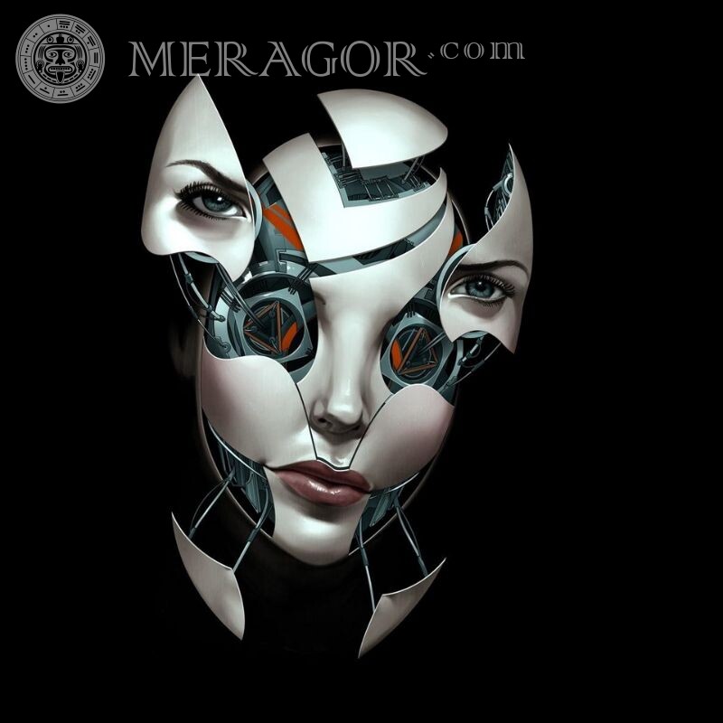 Art sur avatar sans visage Des robots Abstraction Animé, dessin