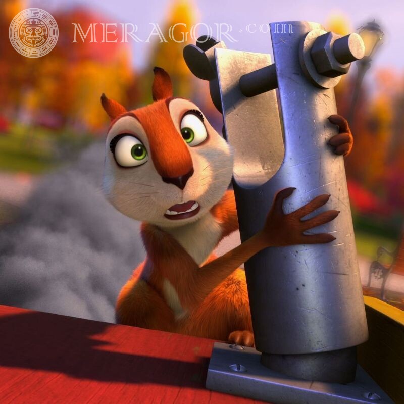 Echtes Eichhörnchenmädchen auf Avatar Eiweißstoffe Zeichentrickfilme