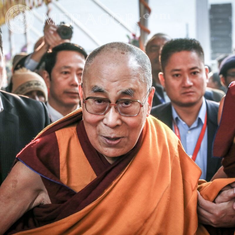 Далай лама фото для аватара Азиаты В очках Лица, портреты