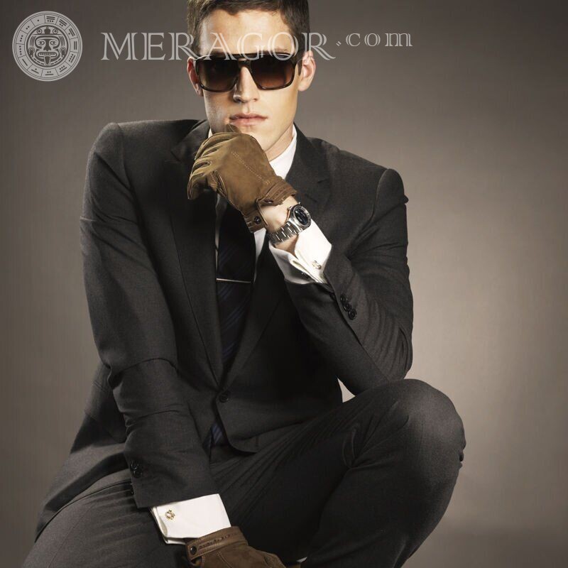 Glamorous man avatar In glasses Business Mod