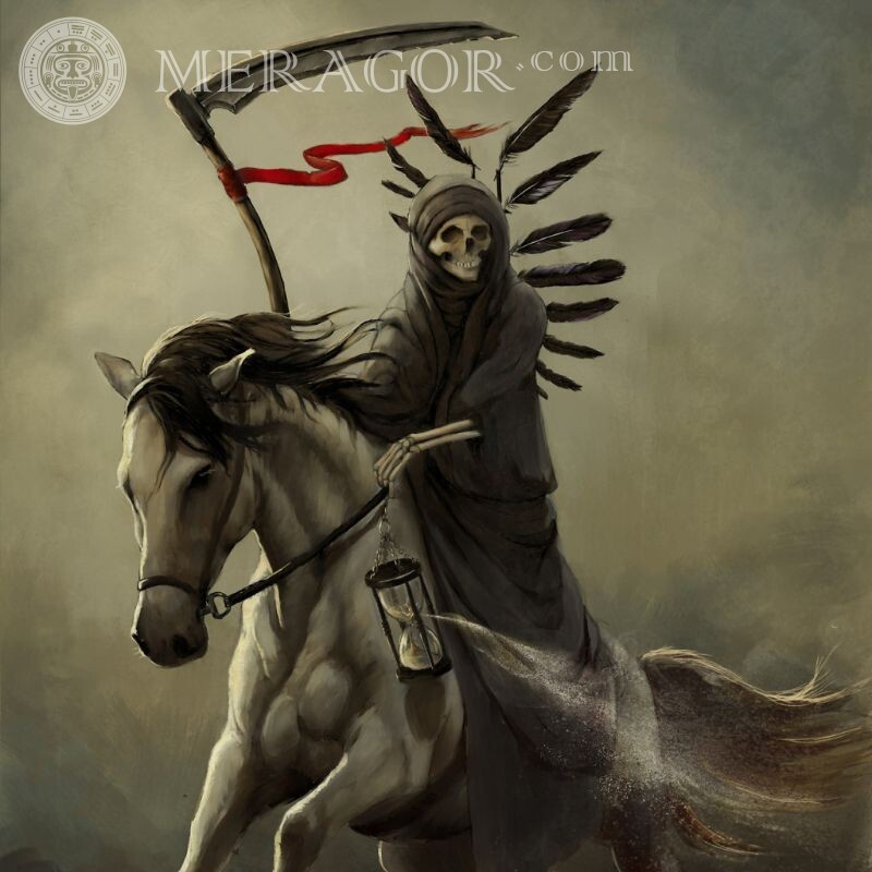 Avatar de cavaleiro da morte Com arma Cavalo Engraçados