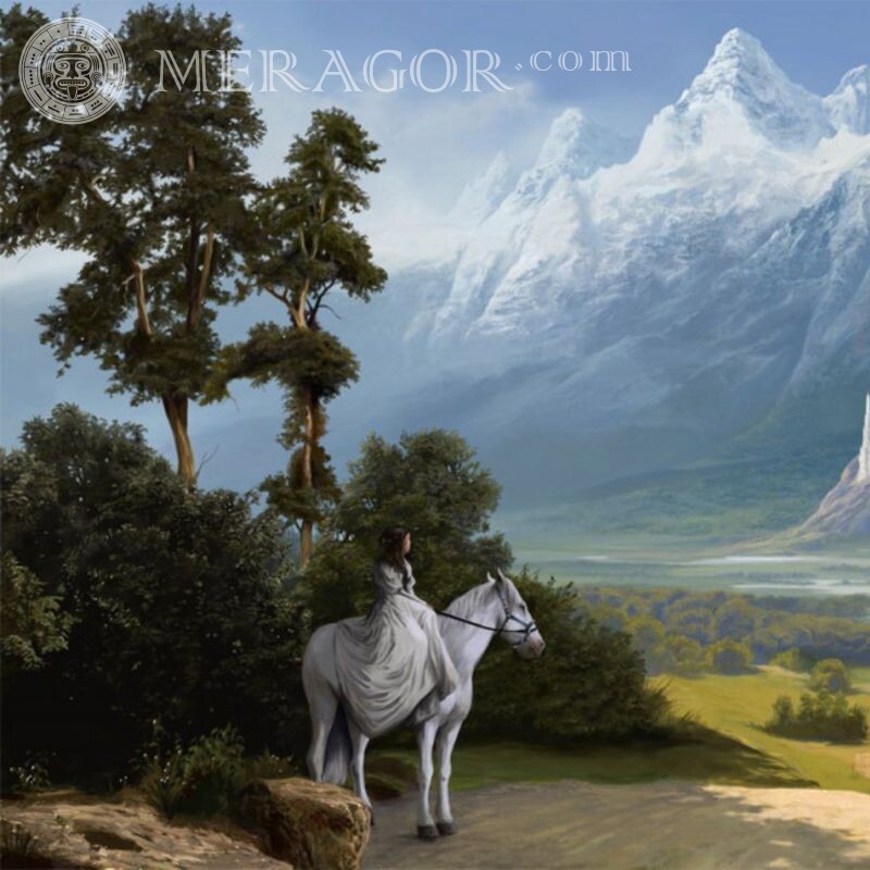 Niña y caballo, hermosa imagen para avatar. Caballos Niñas adultas