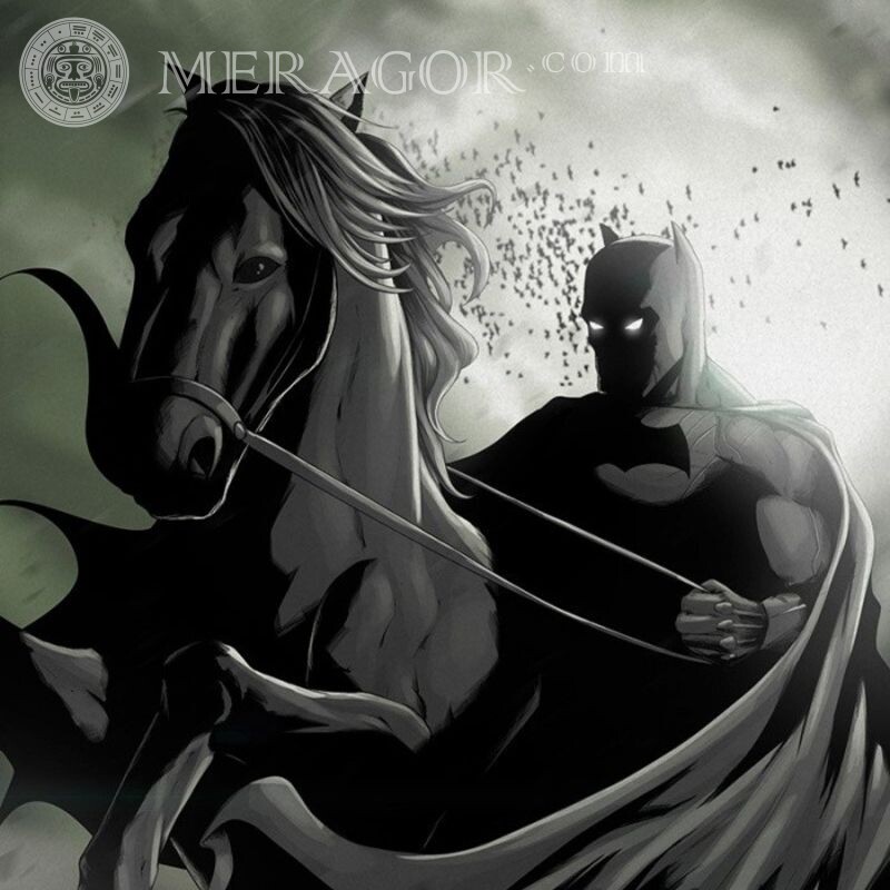 Бетмен на коне картинка на аву Из фильмов Лошади