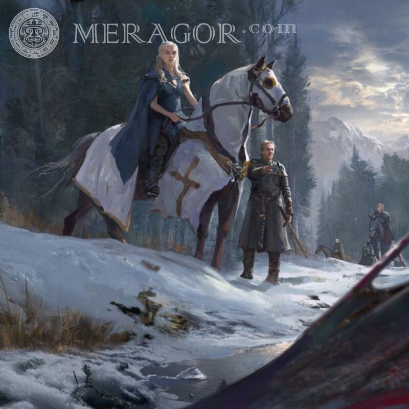 Imagem do avatar Daenerys a cavalo Meninas adultas Cavalo Dos filmes
