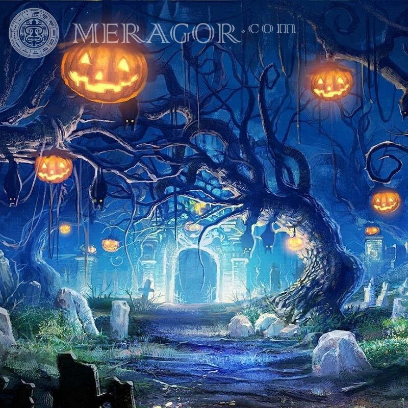 Schöner Halloween-Avatar Feierzeit