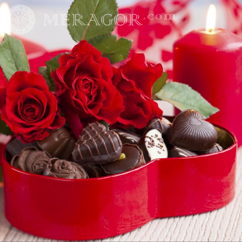 Аватар на день Валентина Любовь Праздники Цветы