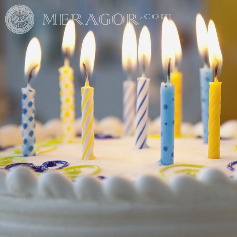 Cake with candles download image Holidays
