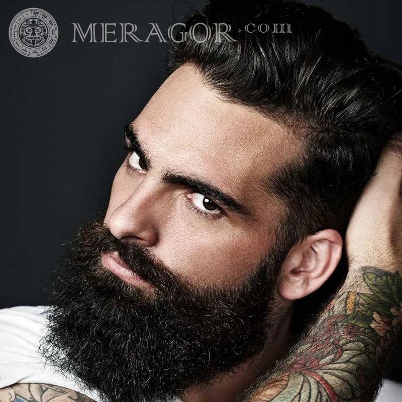 Fotos com barba em um avatar Barbudo Pessoa, retratos Todas as faces Rostos de rapazes