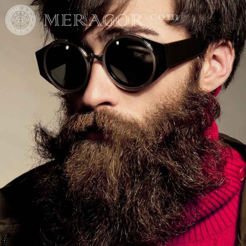 Foto de download do avatar da barba Barbudo Em óculos de sol Pessoa, retratos Todas as faces