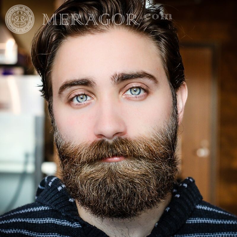 Скачати фото з бородатим хлопцем на аву Бородати Людина, портрети Обличчя хлопців Особи мужиків
