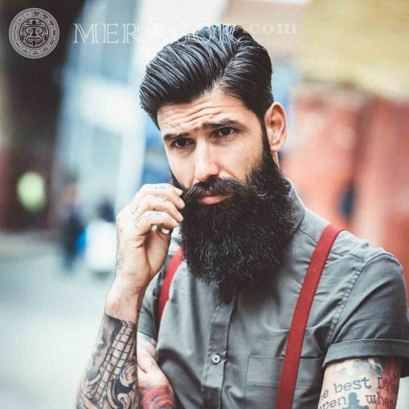 Fotos de portada de moda con descarga de barba Barbado Caras, retratos Rostros de chicos Rostros de hombres